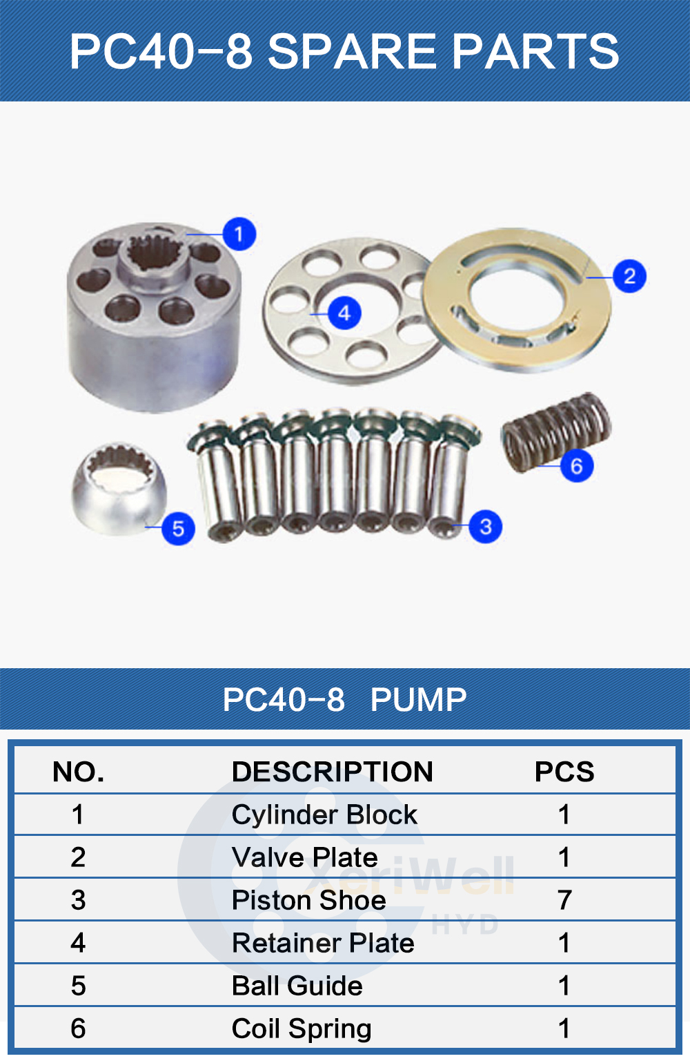 komatsu pc78mr-6 hydraulic pump
