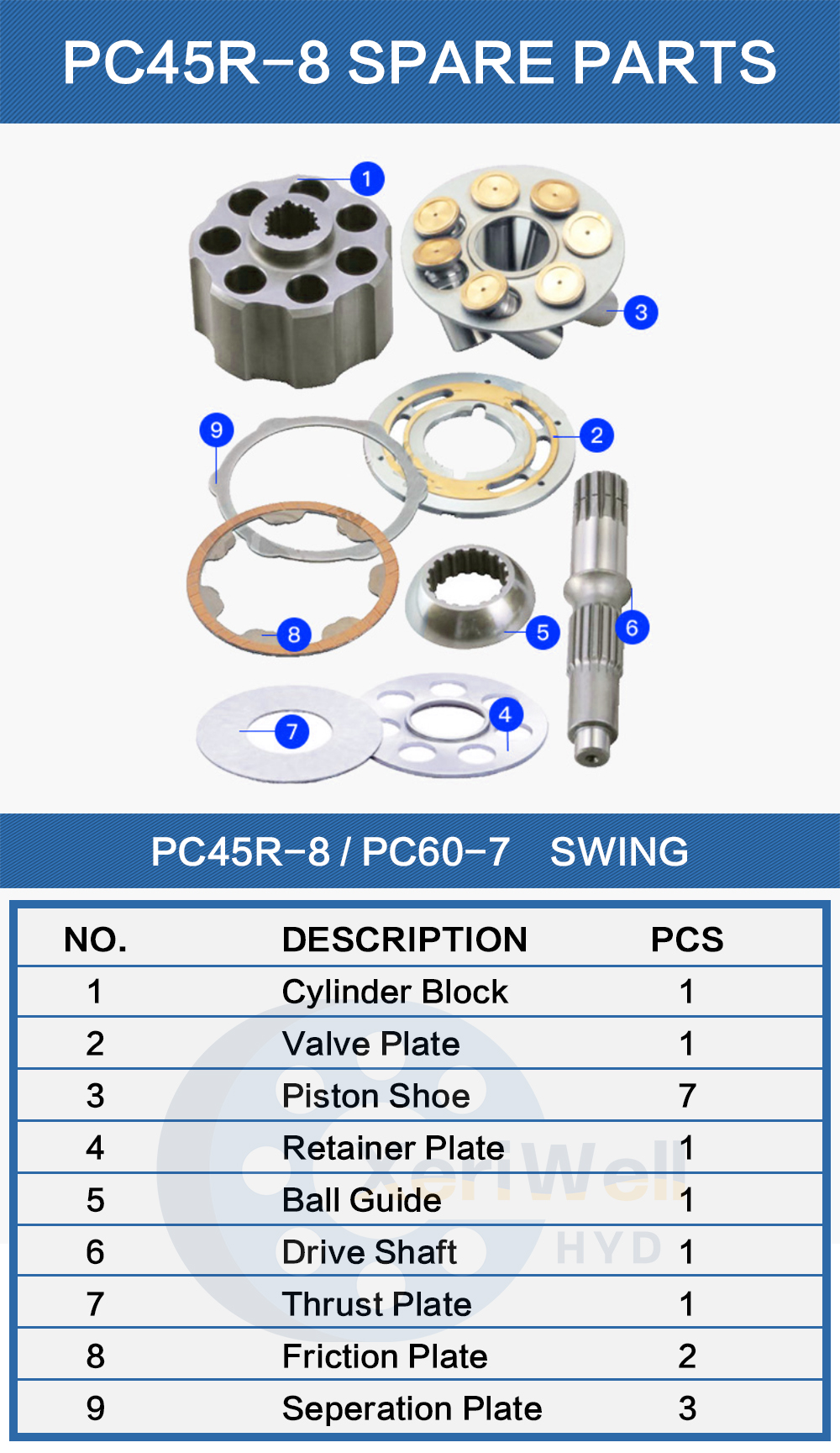 komatsu pc78 hydraulic pump