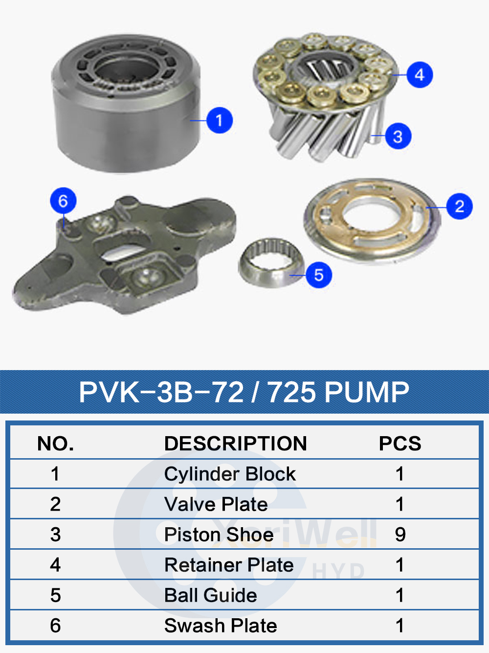 nachi pump parts