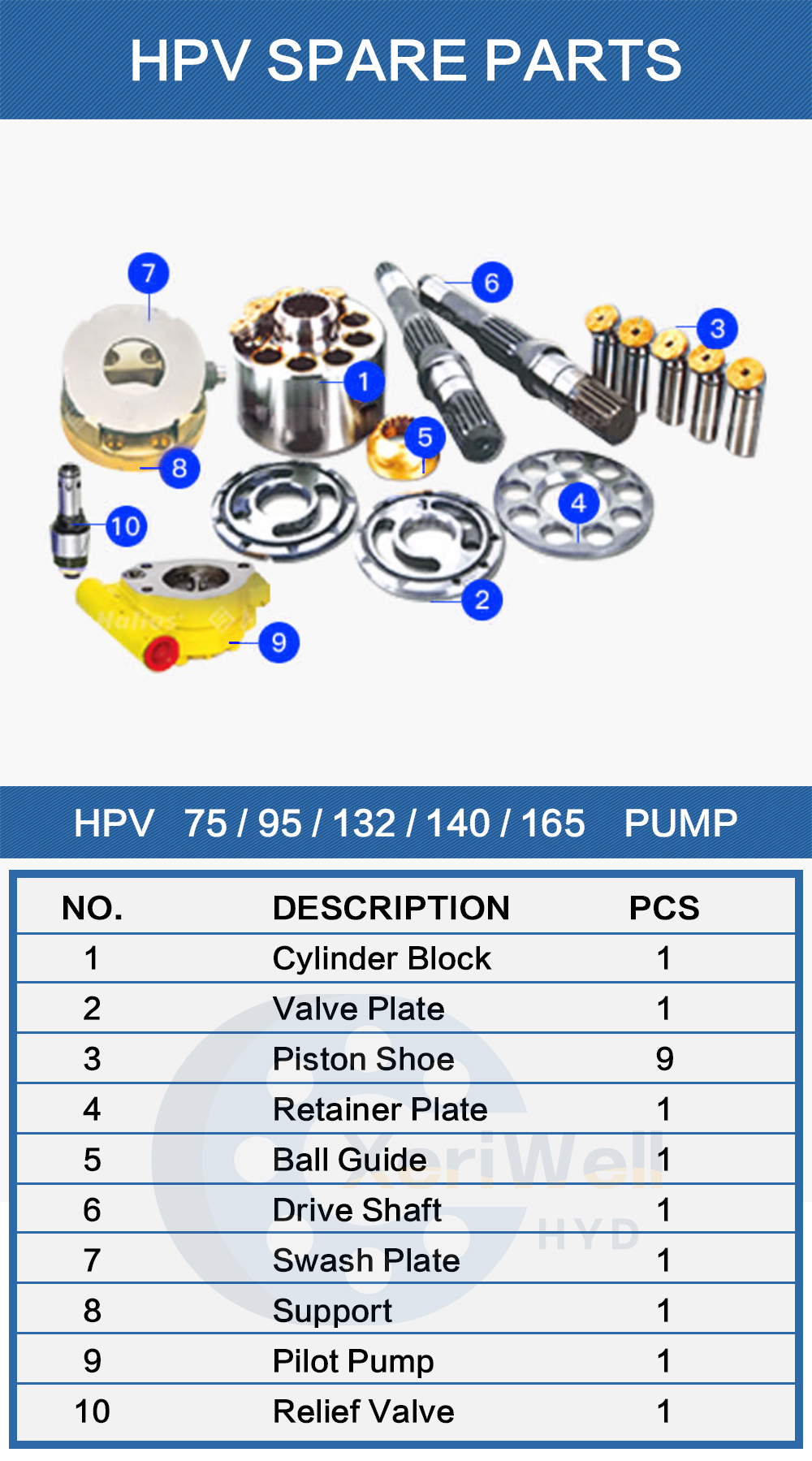 komatsu excavator hydraulic pump